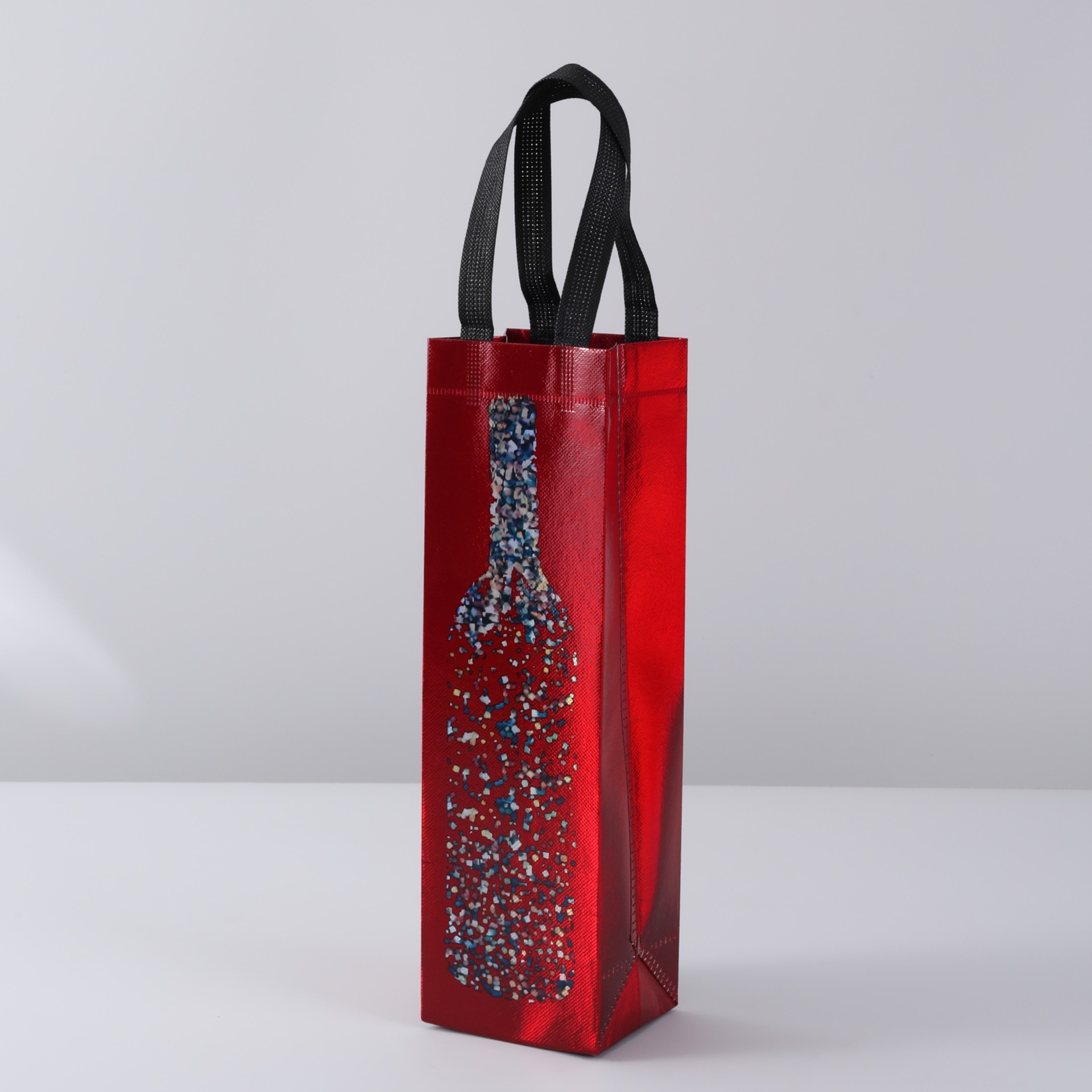 紅酒包裝袋無(wú)紡布紅酒瓶手提袋單支雙支通用葡萄酒白酒袋子禮品袋