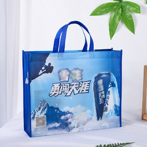 超市聽(tīng)裝啤酒飲料無(wú)紡布手提袋 品牌宣傳廣告促銷(xiāo)無(wú)紡布購(gòu)物袋